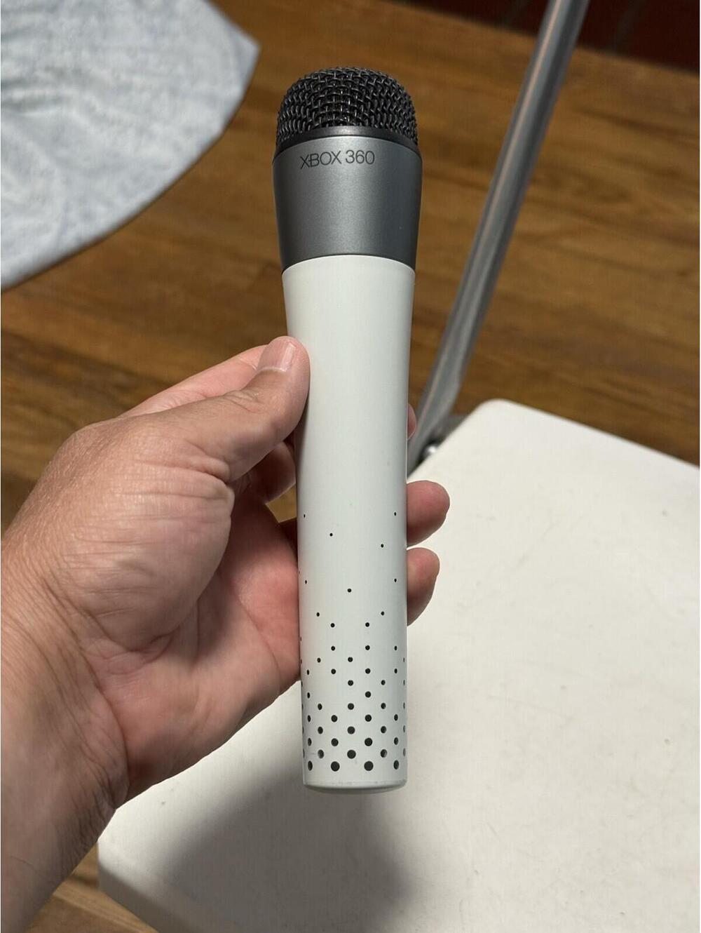 Microsoft Wireless Microphone For Xbox 360 White. Tested!! Model 1380